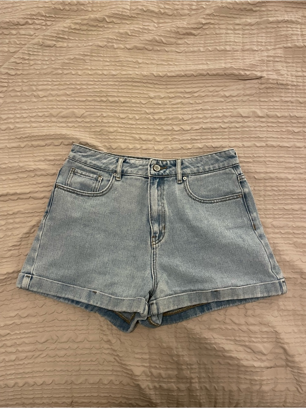 PacSun High-Rise Light Blue Denim Shorts